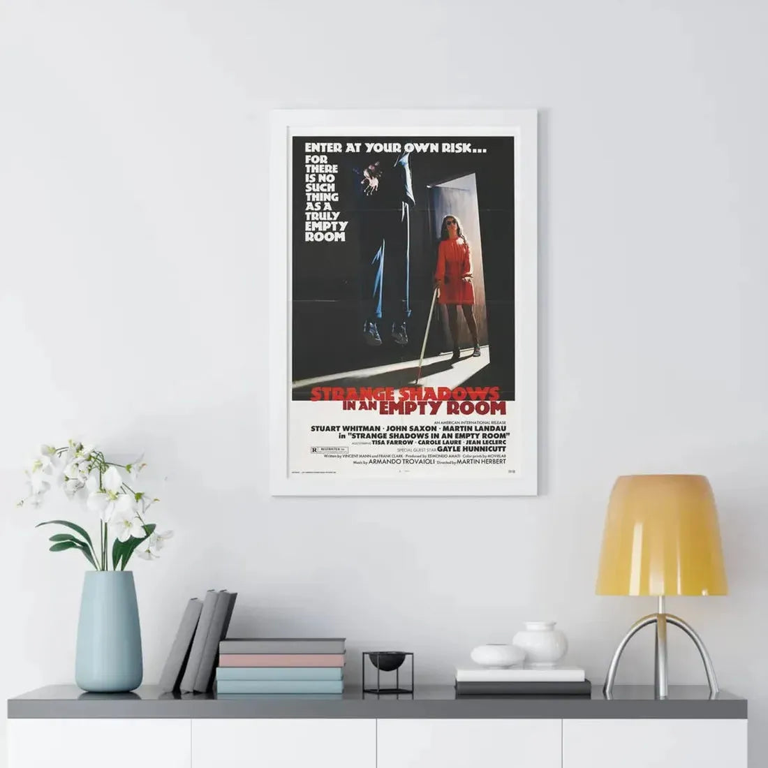 STRANGE SHADOWS IN AN EMPTY ROOM 1976 - Framed Movie Poster - The Sticker Space