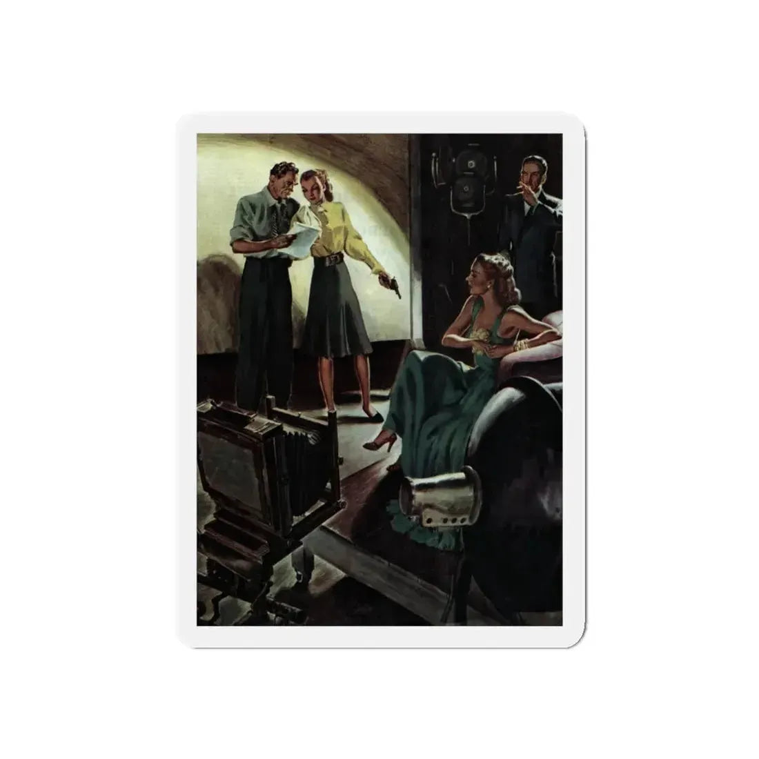 Stranger Than Truth, part 2, Collier's, September 21, 1949 (Magazine Illustration) Refrigerator Magnet 5 Inch Die-Cut - The Sticker Space