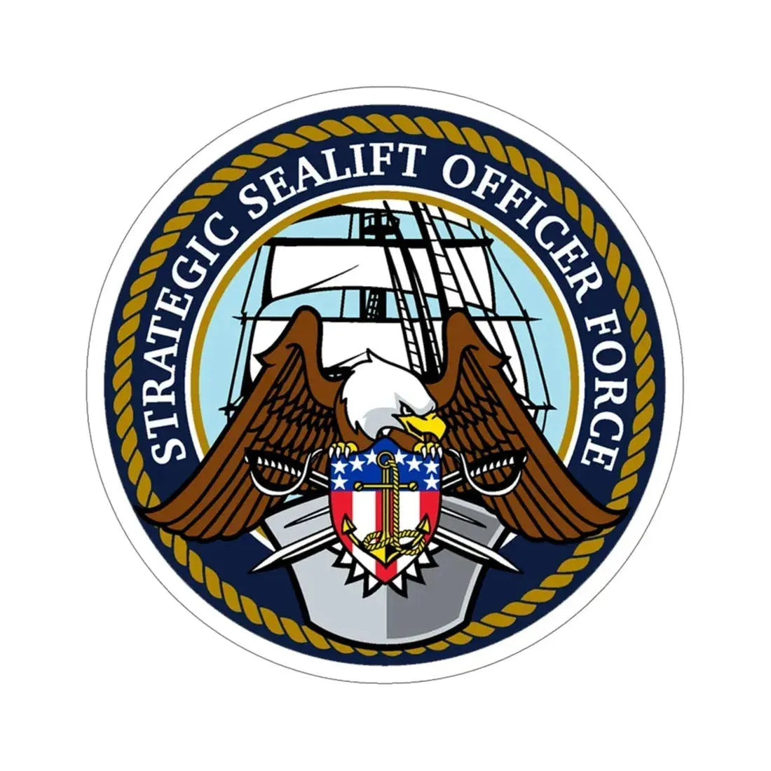 Strategic Sealift Officer Force (U.S. Navy) STICKER Vinyl Die-Cut Decal 5 Inch - The Sticker Space