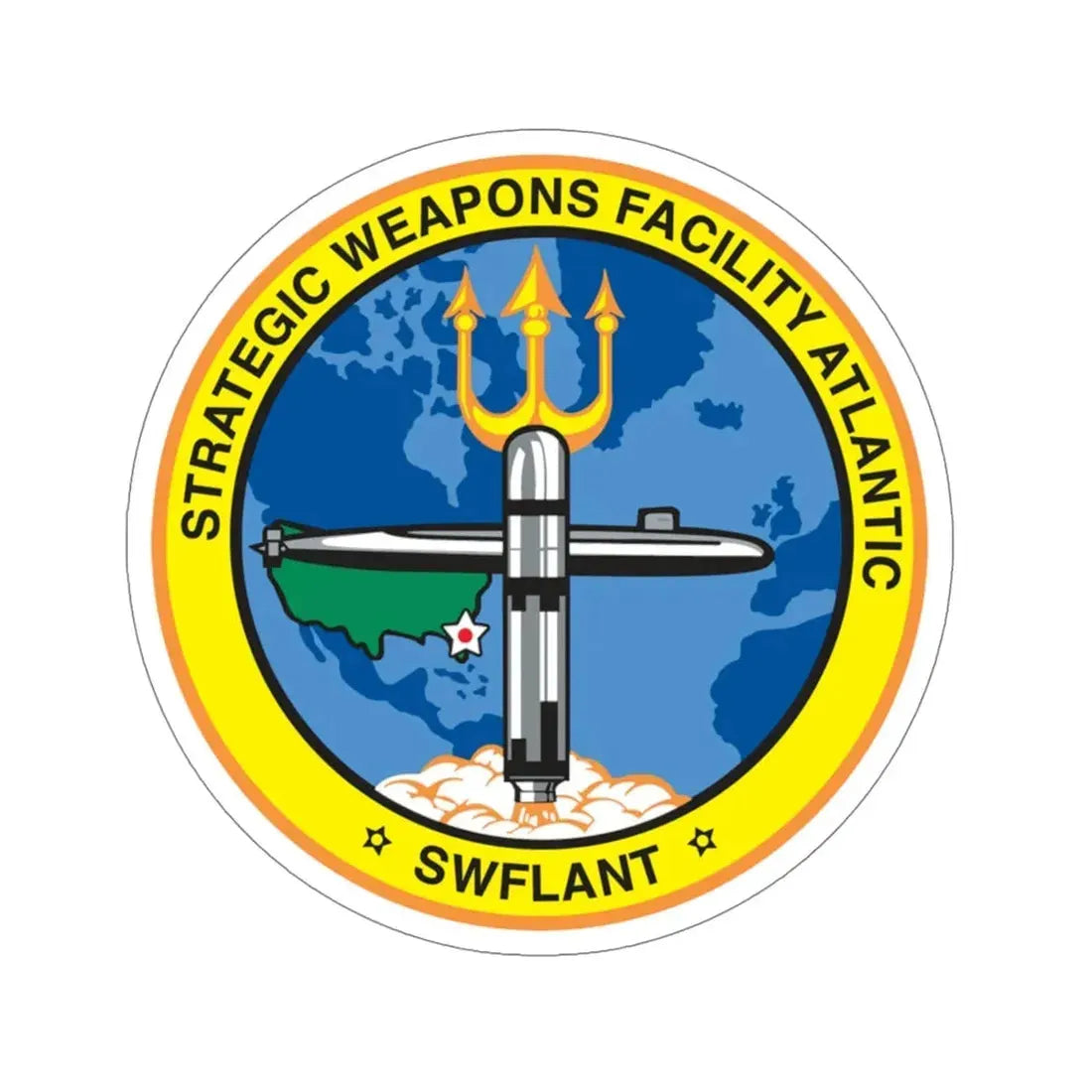 Strategic Weapons Facility Atlantic (U.S. Navy) STICKER Vinyl Die-Cut Decal 5 Inch - The Sticker Space