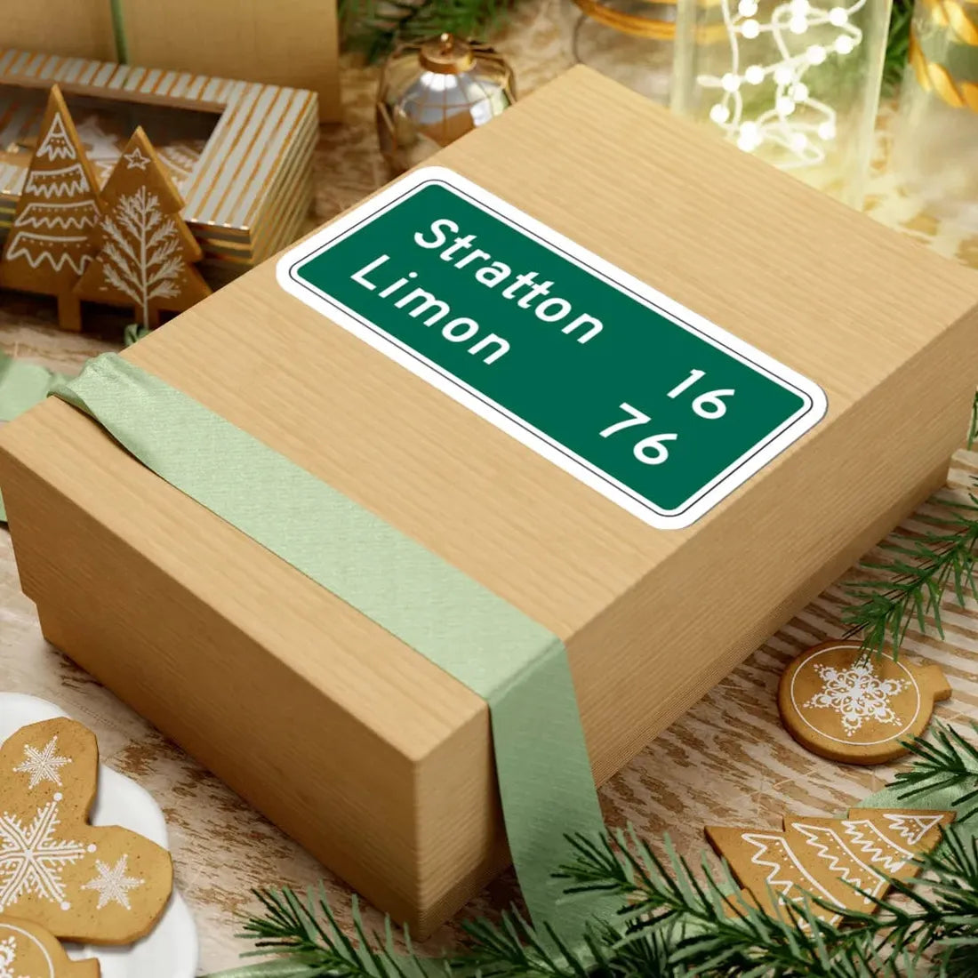 Stratton 16 Limon 16 MUTCD D2-2 (Colorado) (Road Sign) STICKER Vinyl Kiss-Cut Decal - The Sticker Space