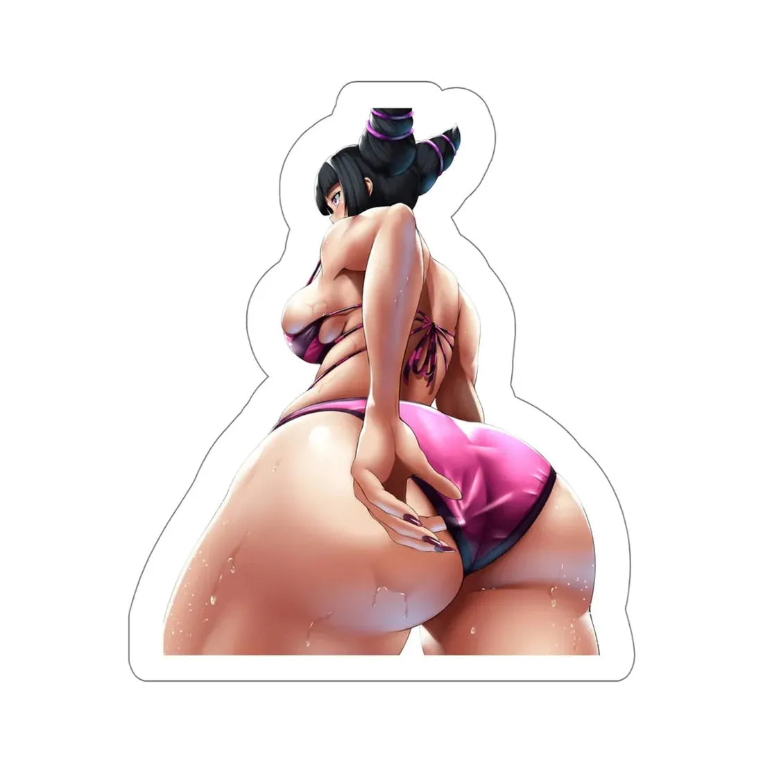 Street Fighter - Juri Han (Anime/Ecchi/Waifu) STICKER Vinyl Die-Cut Decal 5 Inch - The Sticker Space