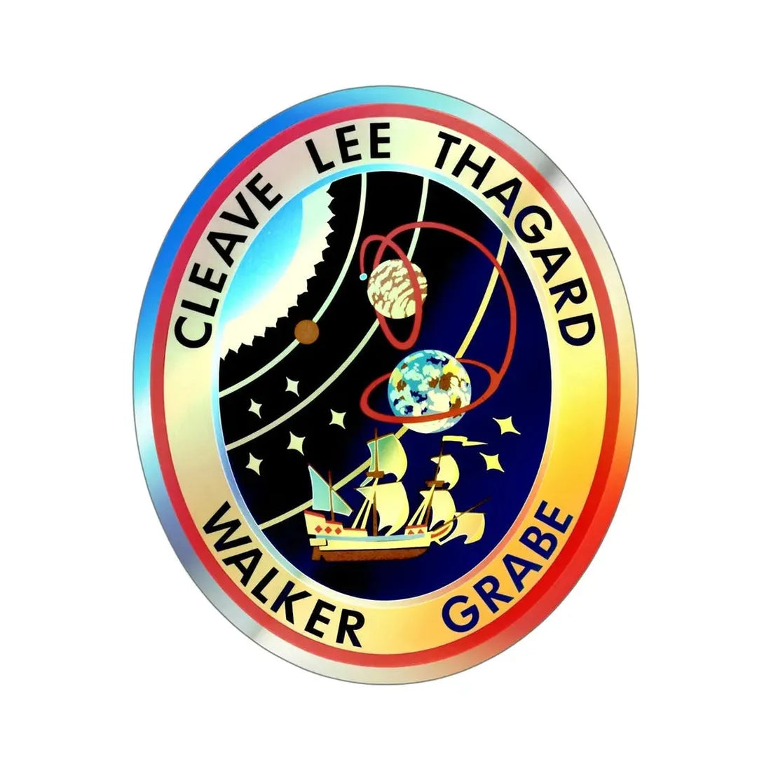 STS 30 (NASA) Holographic STICKER Die-Cut Vinyl Decal 5 Inch Holographic - The Sticker Space