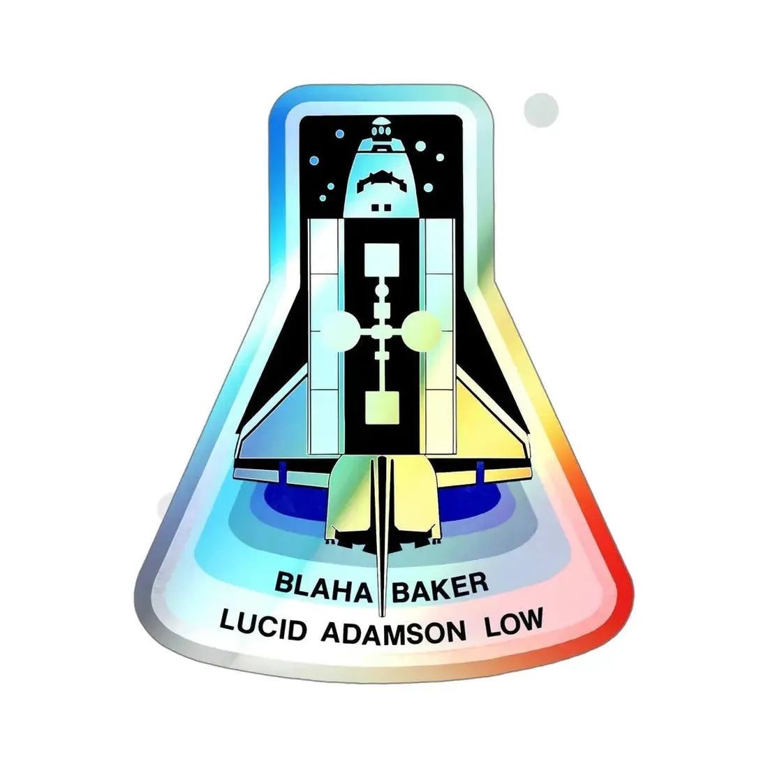 STS 43 (NASA) Holographic STICKER Die-Cut Vinyl Decal 5 Inch Holographic - The Sticker Space