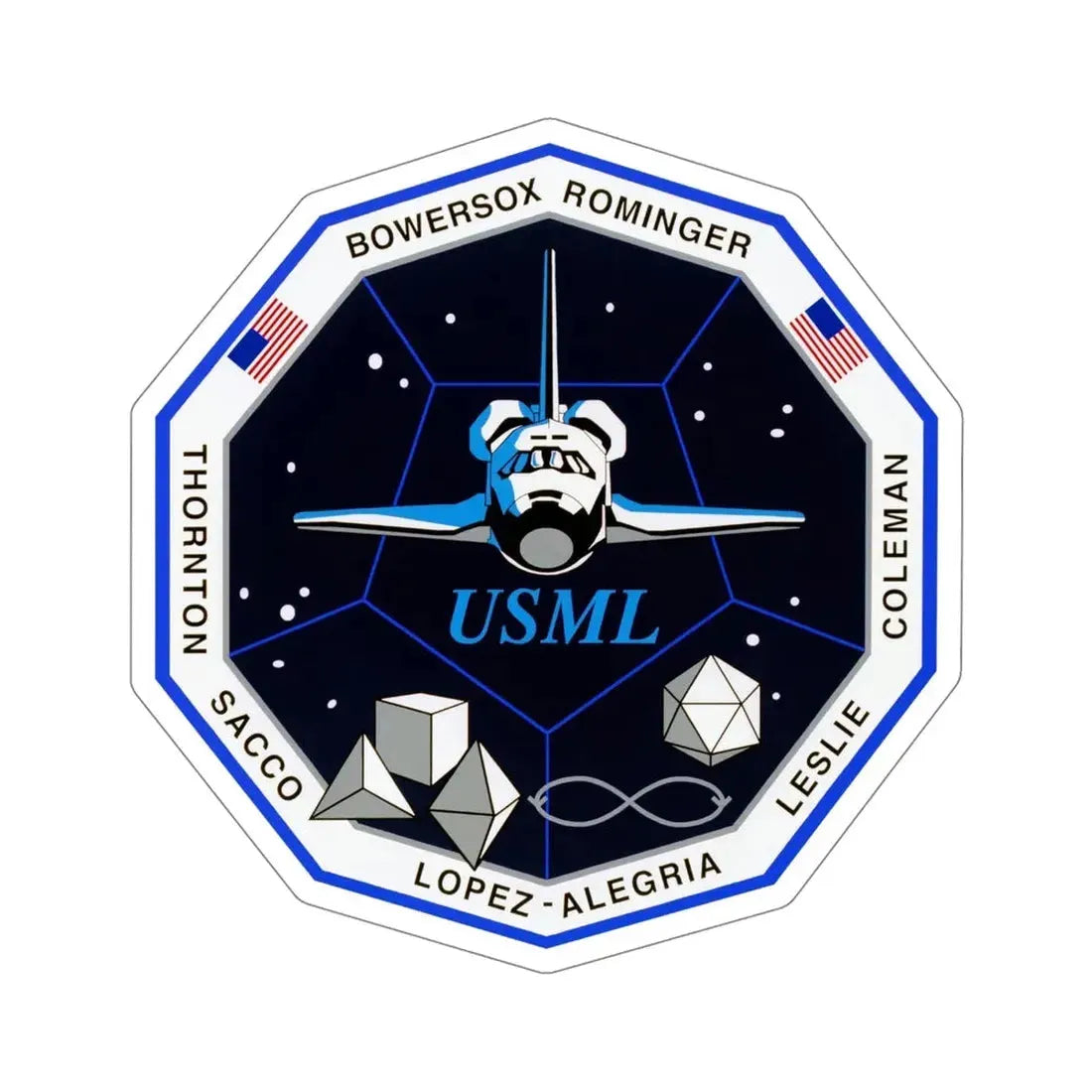STS 73 Patch NASA STICKER Vinyl Die-Cut Decal 5 Inch - The Sticker Space