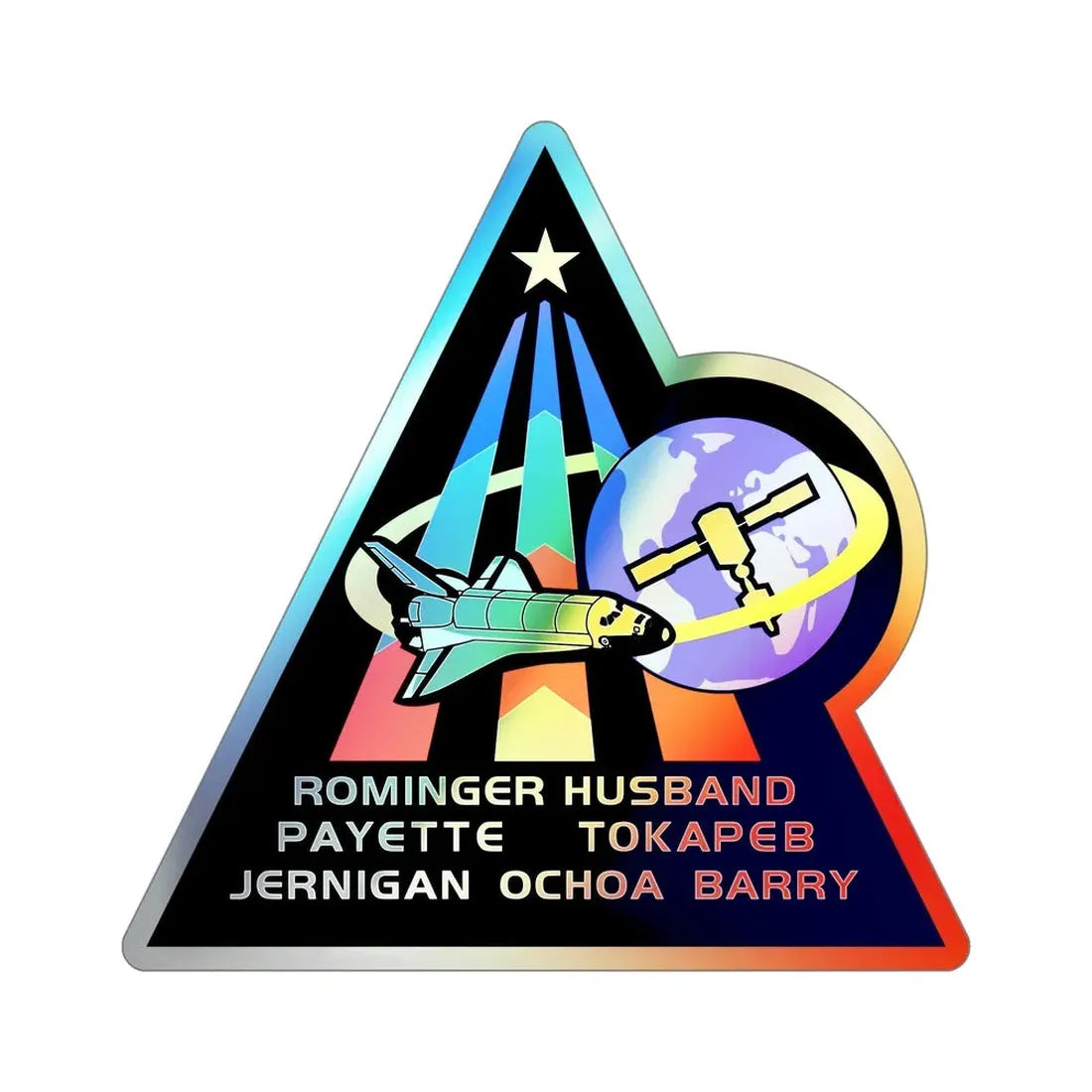 STS 96 (NASA) Holographic STICKER Die-Cut Vinyl Decal 5 Inch Holographic - The Sticker Space