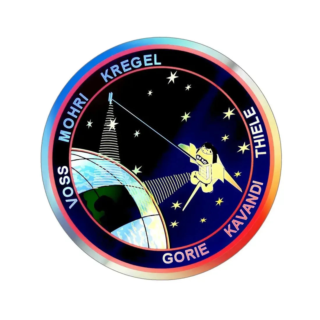 STS 99 (NASA) Holographic STICKER Die-Cut Vinyl Decal 5 Inch Holographic - The Sticker Space
