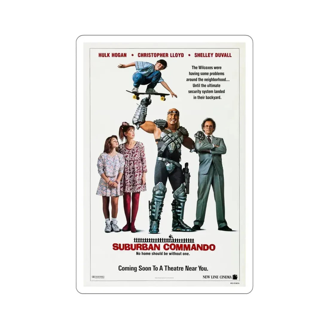 Suburban Commando 1991 Movie Poster STICKER Vinyl Die-Cut Decal 5 Inch - The Sticker Space