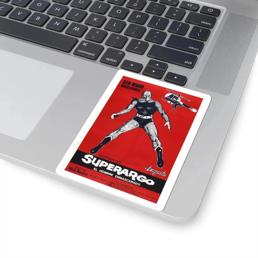 SUPERARGO VS DIABOLICUS (4) 1966 Movie Poster - STICKER Vinyl Kiss-Cut Decal - The Sticker Space