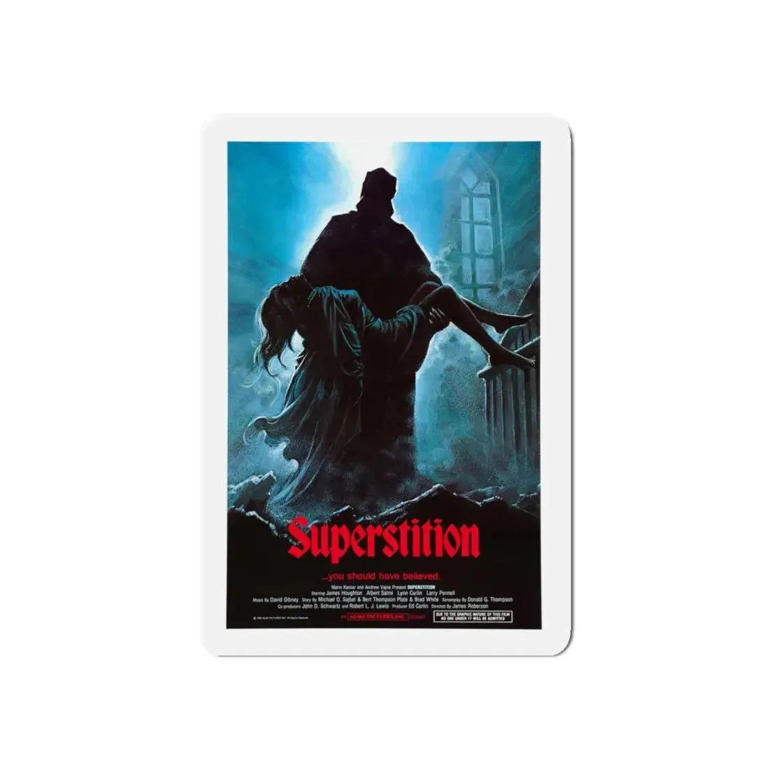 SUPERSTITION 1982 Movie Poster - Refrigerator Magnet 5 Inch Die-Cut - The Sticker Space