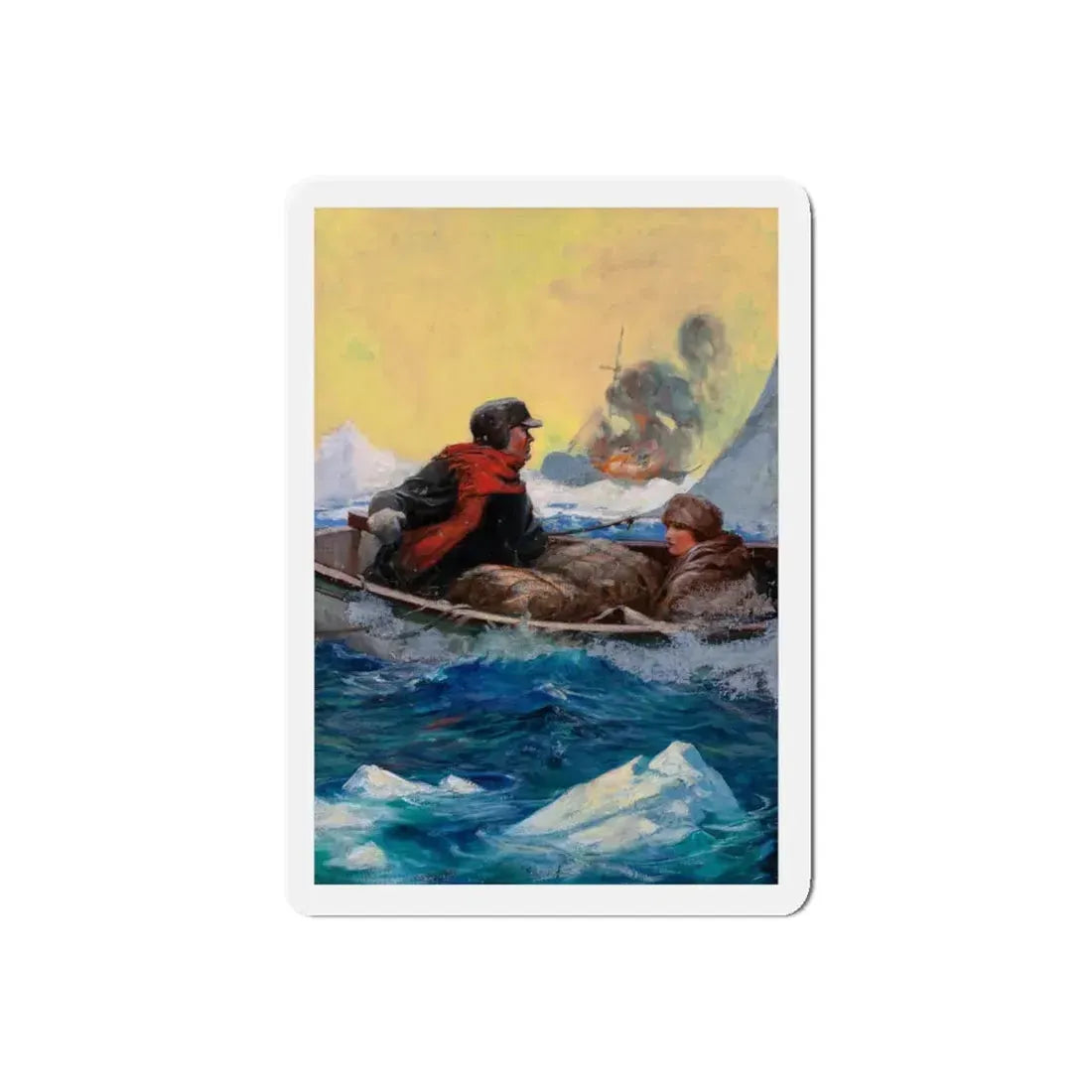 Surviving (Magazine Illustration) Refrigerator Magnet 5 Inch Die-Cut - The Sticker Space