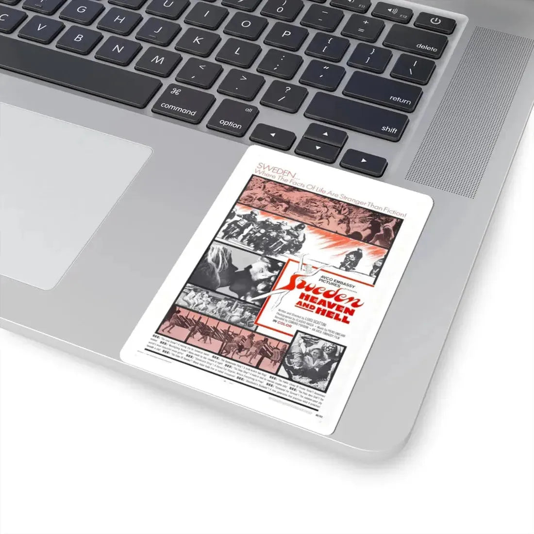 Sweden Heaven and Hell 1969 Movie Poster - STICKER Vinyl Kiss-Cut Decal - The Sticker Space