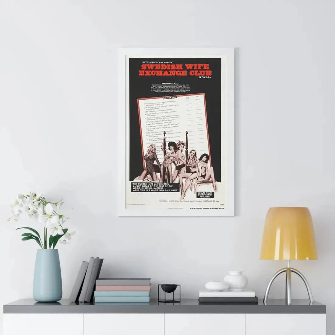 SWEDISH WIFE EXCHANGE CLUB 1969 - Framed Movie Poster - The Sticker Space