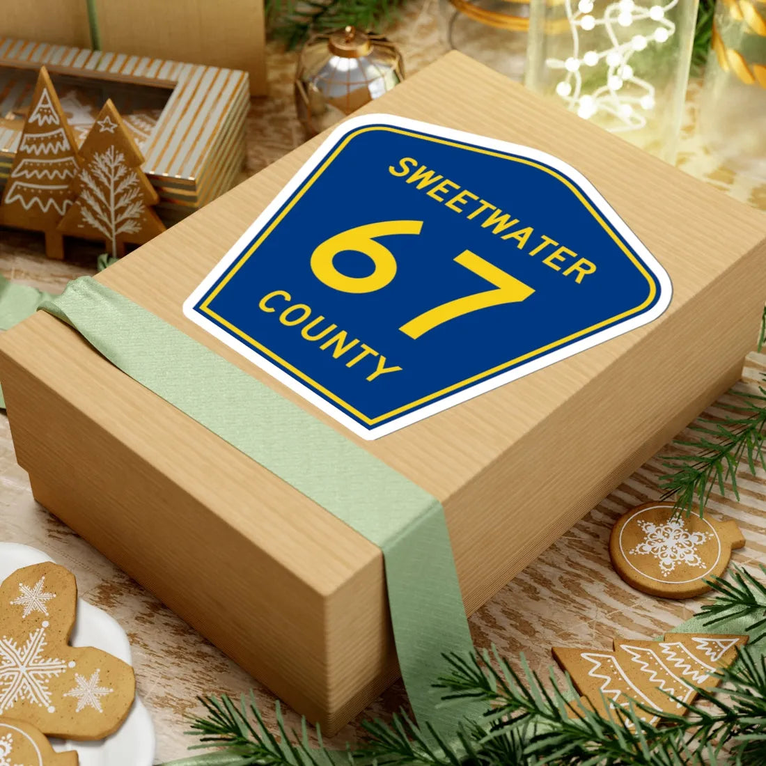 Sweetwater County Route 67 WY (Wyoming) (Road Sign) STICKER Vinyl Kiss-Cut Decal - The Sticker Space