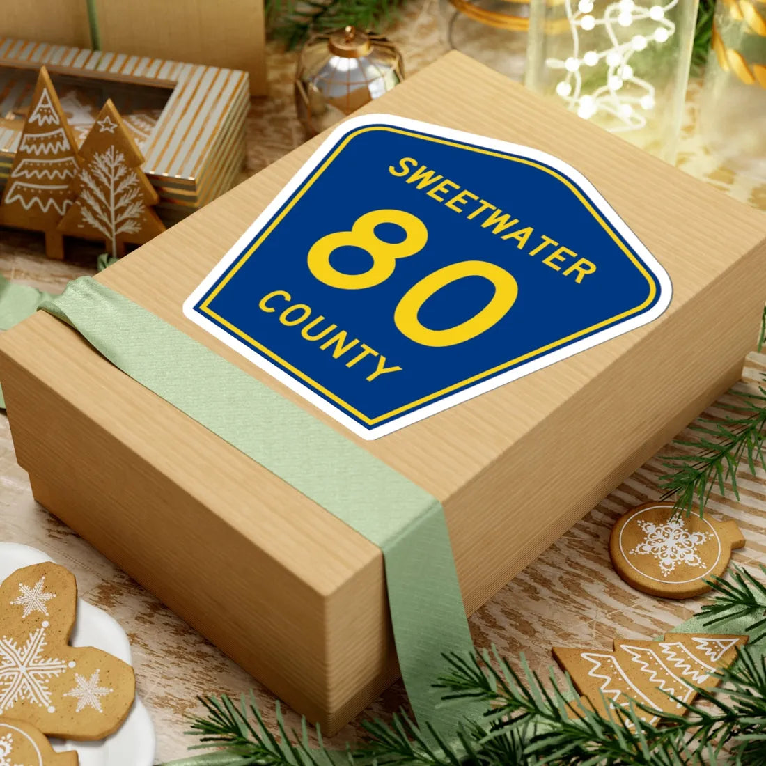 Sweetwater County Route 80 WY (Wyoming) (Road Sign) STICKER Vinyl Kiss-Cut Decal - The Sticker Space