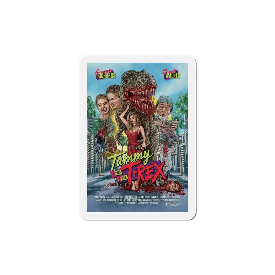 Tammy and the T Rex 1994 Movie Poster Refrigerator Magnet 6 Inch - The Sticker Space