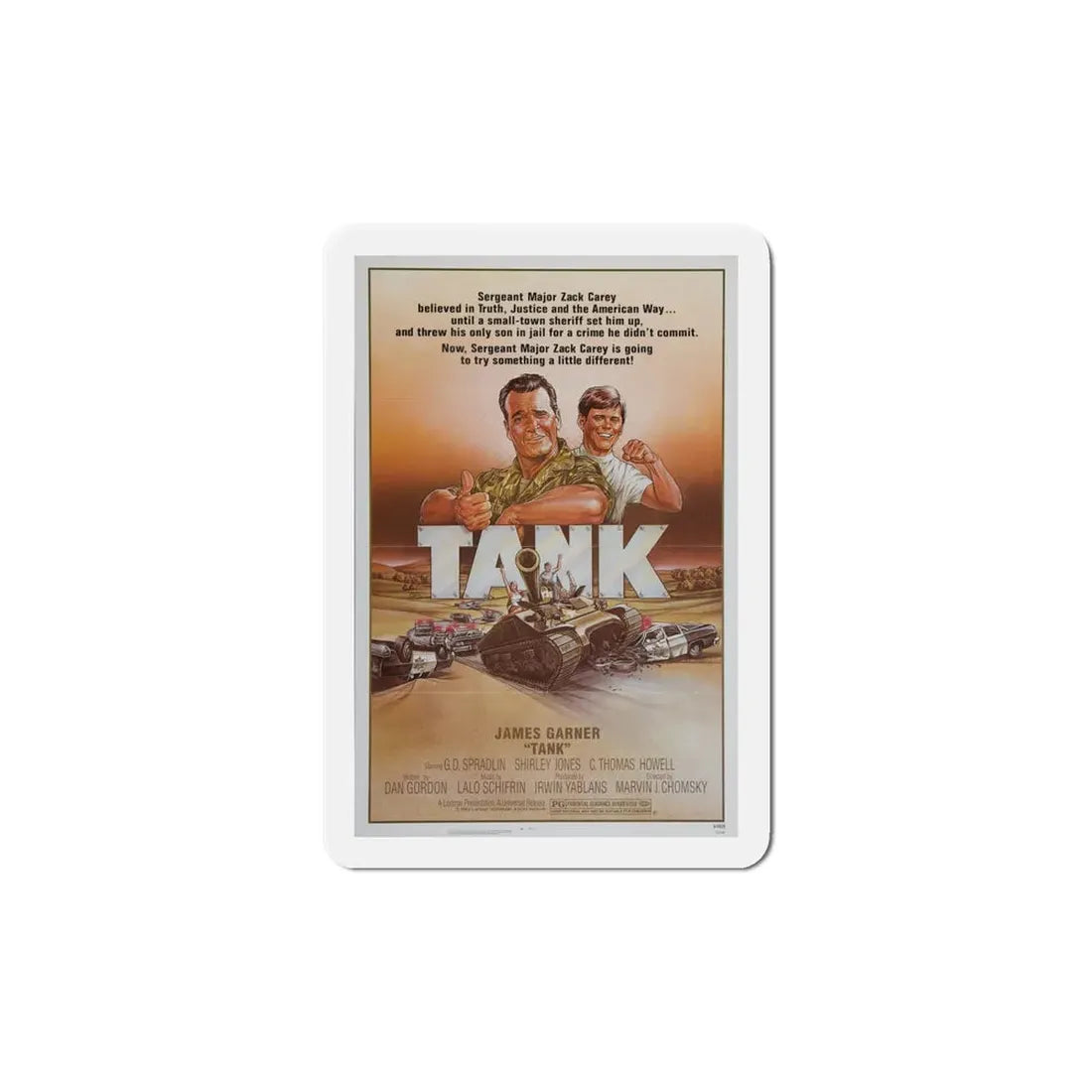 Tank 1984 Movie Poster Refrigerator Magnet 6 Inch - The Sticker Space
