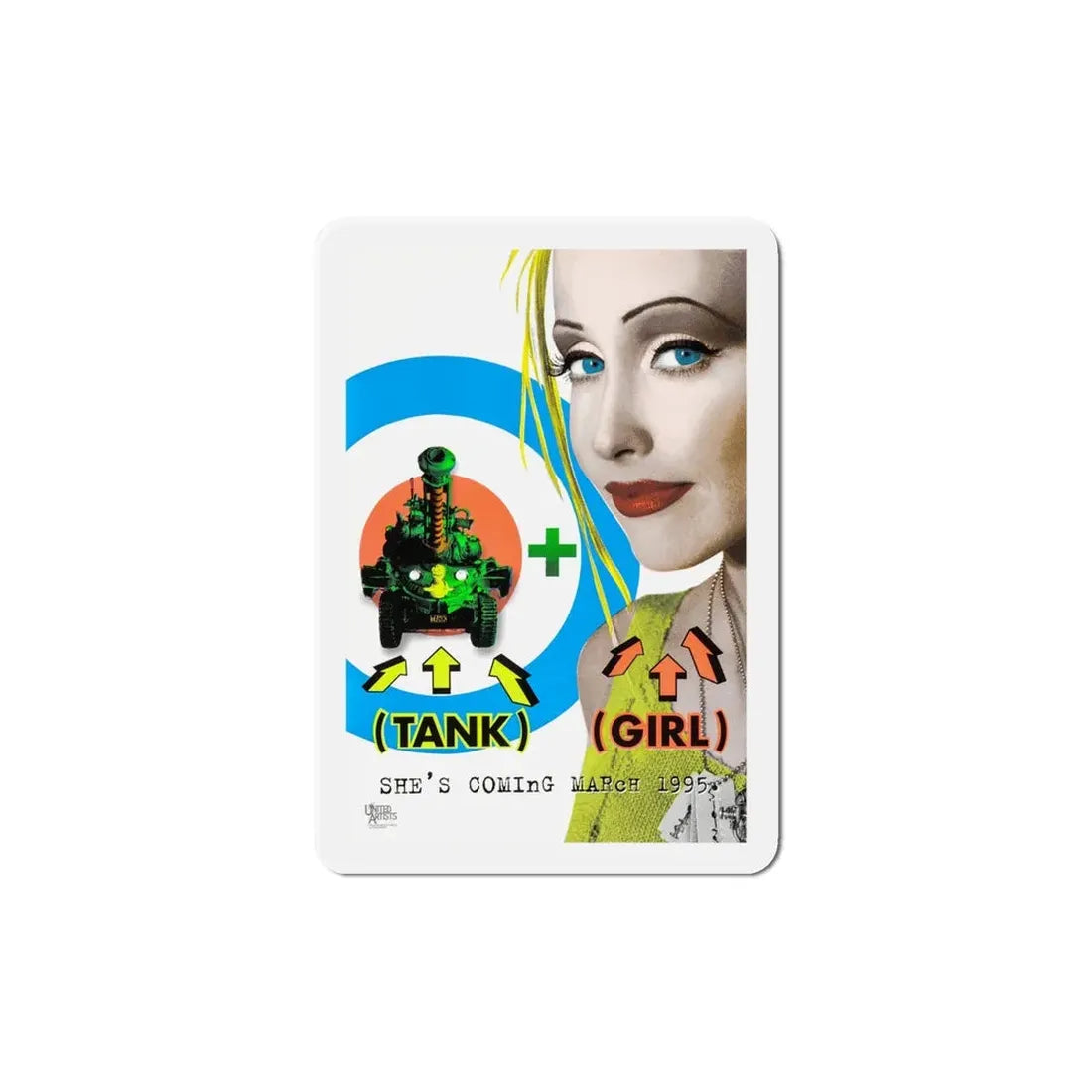 Tank Girl 1995 Movie Poster Refrigerator Magnet 6 Inch - The Sticker Space