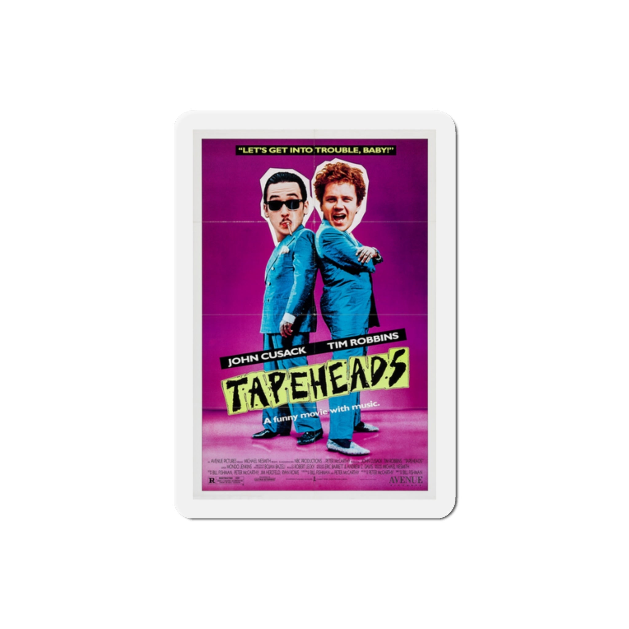 Tapeheads 1988 Movie Poster DieCut The Sticker Space