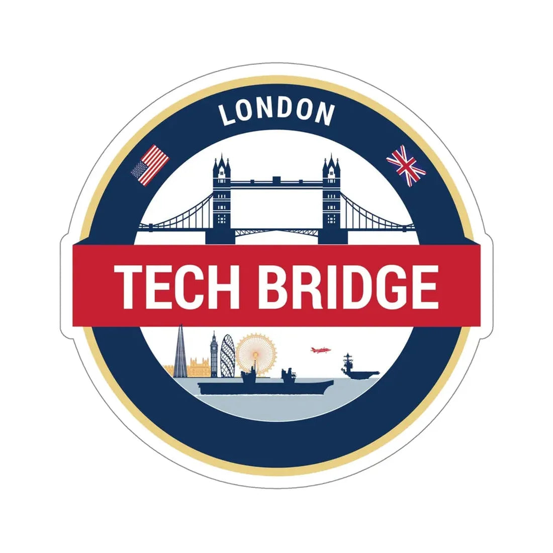 Tech Bridge London (U.S. Navy) STICKER Vinyl Die-Cut Decal 5 Inch - The Sticker Space
