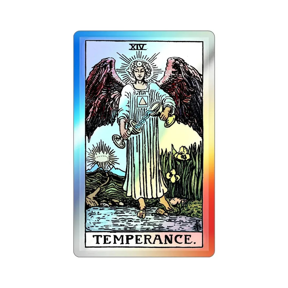 Temperance (Tarot Card) Holographic STICKER Die-Cut Vinyl Decal 5 Inch Holographic - The Sticker Space