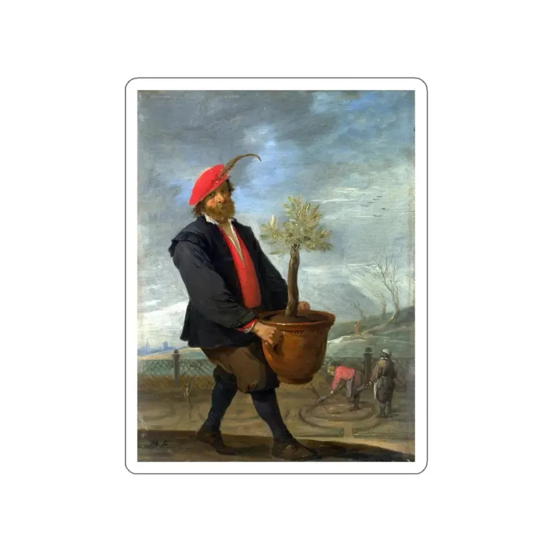TENIERS, David the Younger - Spring (Artwork) STICKER Vinyl Die-Cut Decal White Die-Cut 6 Inch - The Sticker Space