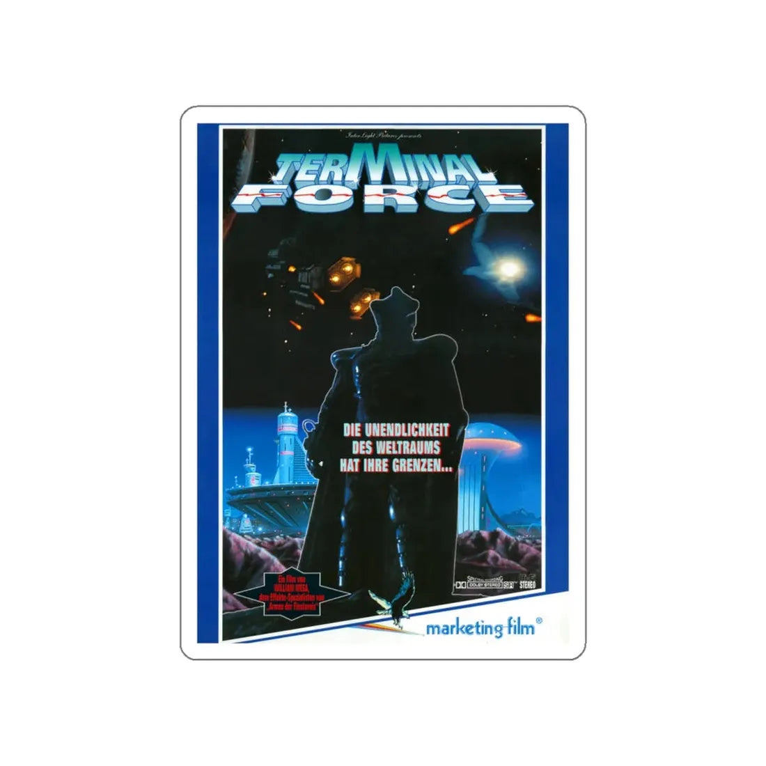 TERMINAL FORCE (GALAXIS) 1995 Movie Poster STICKER Vinyl Die-Cut Decal 5 Inch - The Sticker Space