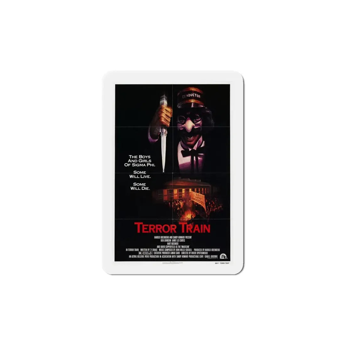 Terror Train 1980 Movie Poster Refrigerator Magnet 6 Inch - The Sticker Space