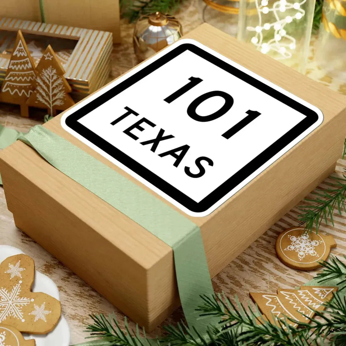 Texas 101 (Texas) (Road Sign) STICKER Vinyl Kiss-Cut Decal - The Sticker Space