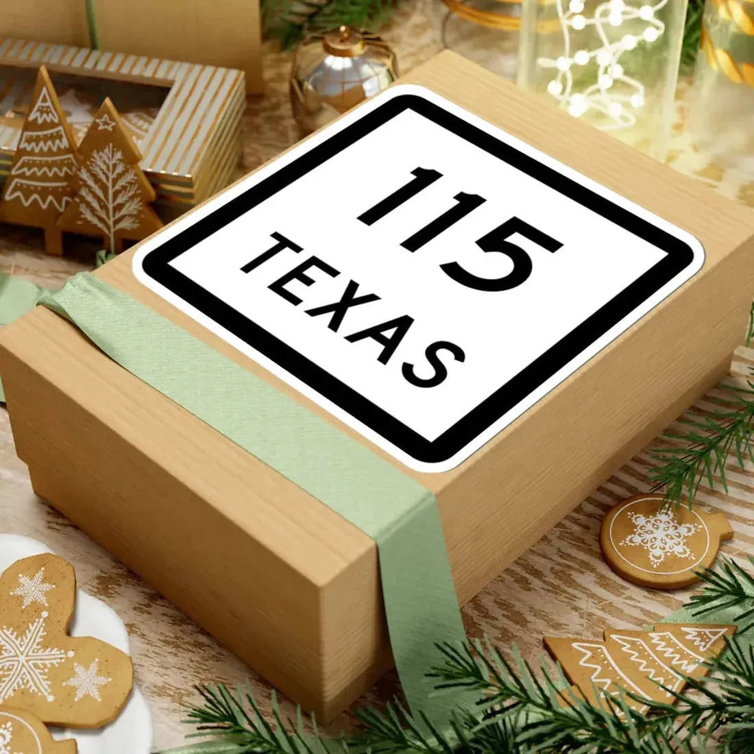 Texas 115 (Texas) (Road Sign) STICKER Vinyl Kiss-Cut Decal - The Sticker Space