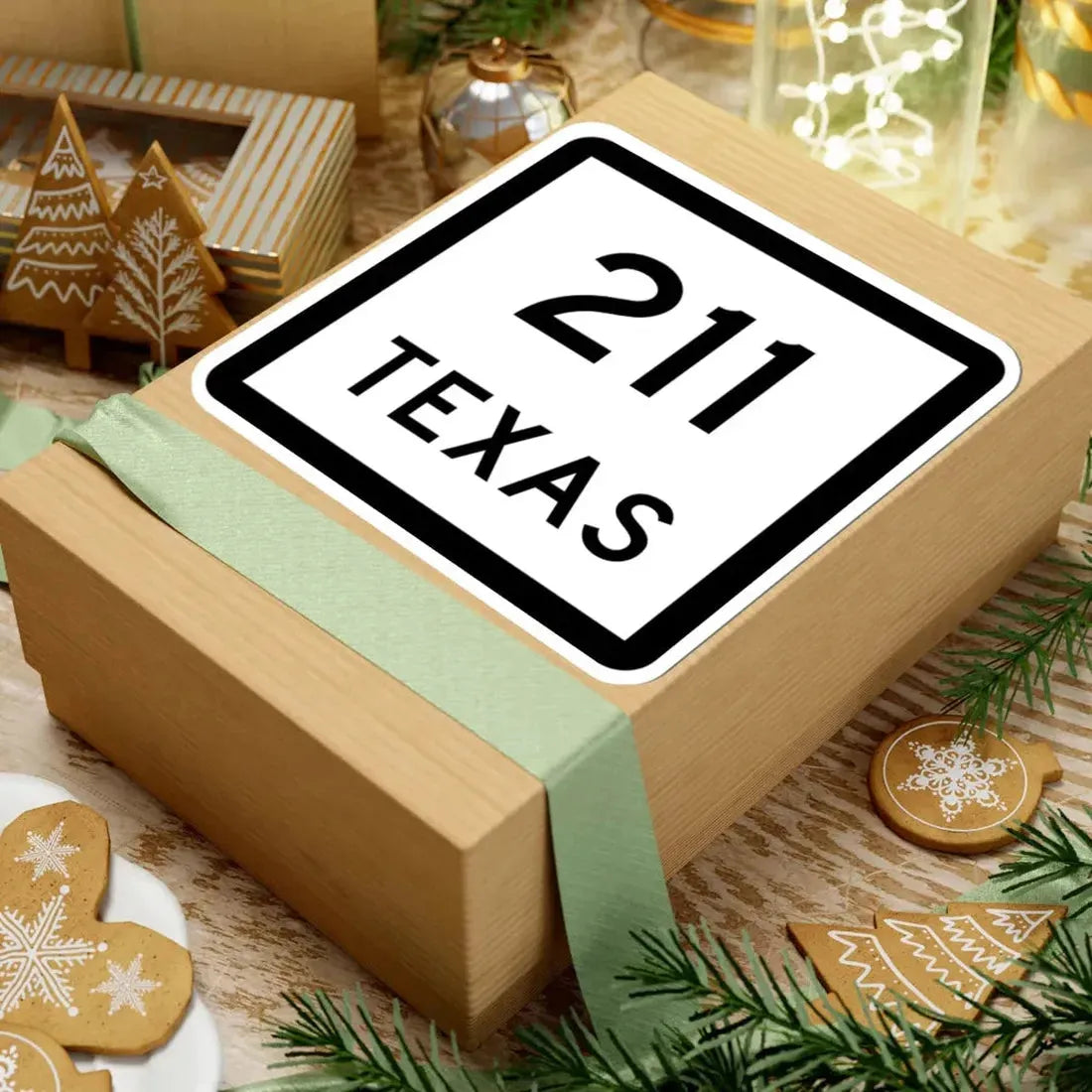 Texas 211 (Texas) (Road Sign) STICKER Vinyl Kiss-Cut Decal - The Sticker Space