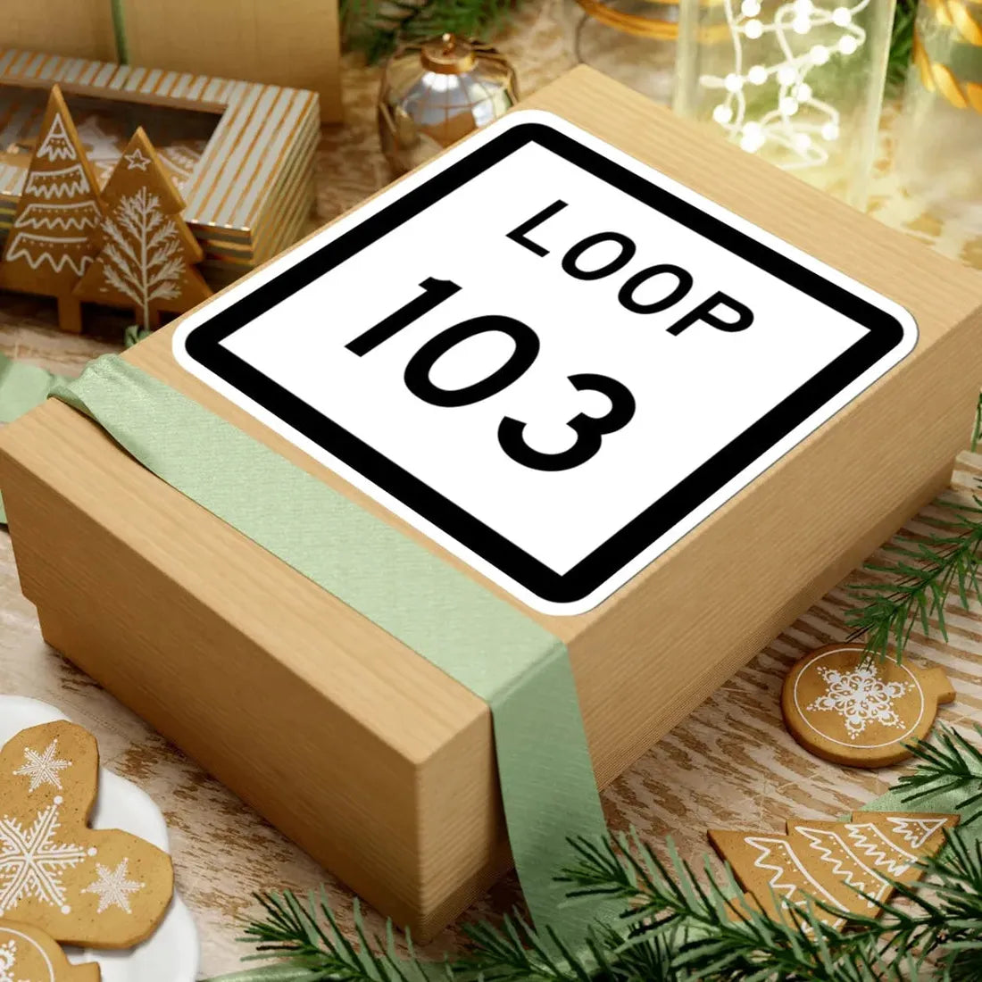 Texas Loop 103 (Texas) (Road Sign) STICKER Vinyl Kiss-Cut Decal - The Sticker Space