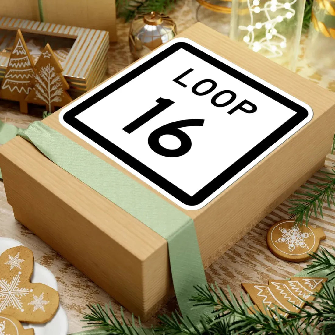 Texas Loop 16 (Texas) (Road Sign) STICKER Vinyl Kiss-Cut Decal - The Sticker Space