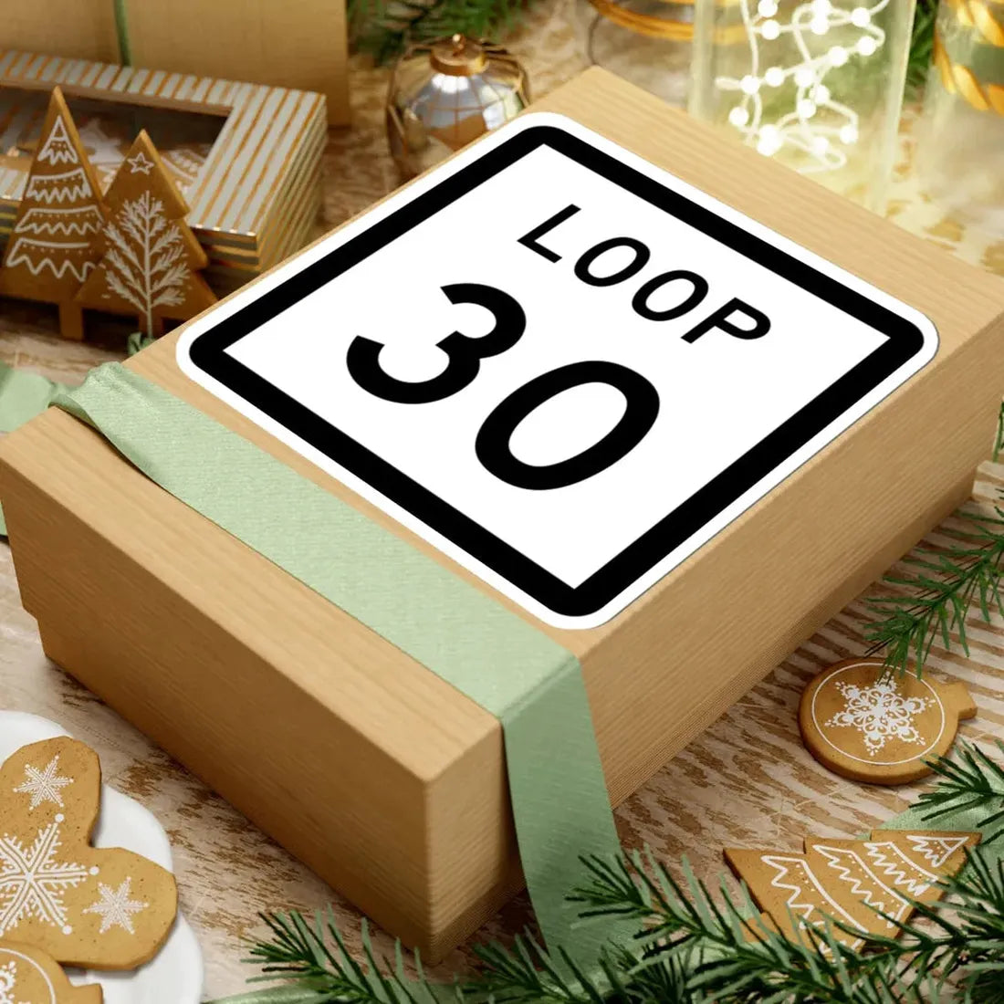 Texas Loop 30 (Texas) (Road Sign) STICKER Vinyl Kiss-Cut Decal - The Sticker Space