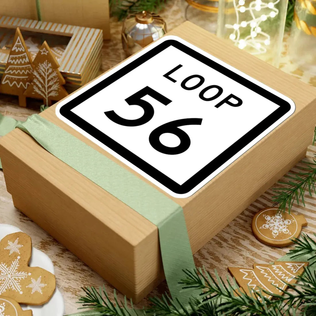 Texas Loop 56 (Texas) (Road Sign) STICKER Vinyl Kiss-Cut Decal - The Sticker Space