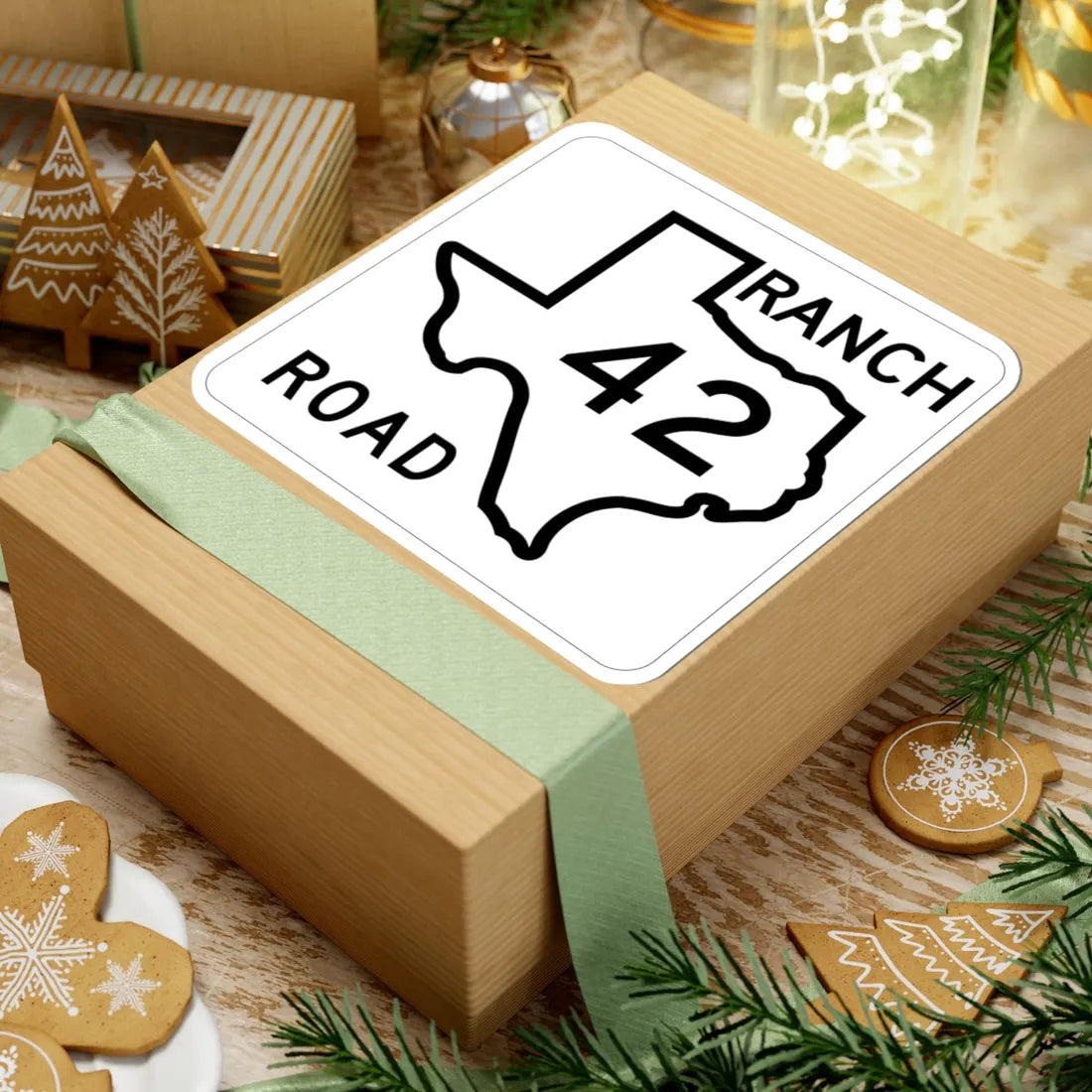 Texas RM 42 1956 (Texas) (Road Sign) STICKER Vinyl Kiss-Cut Decal - The Sticker Space