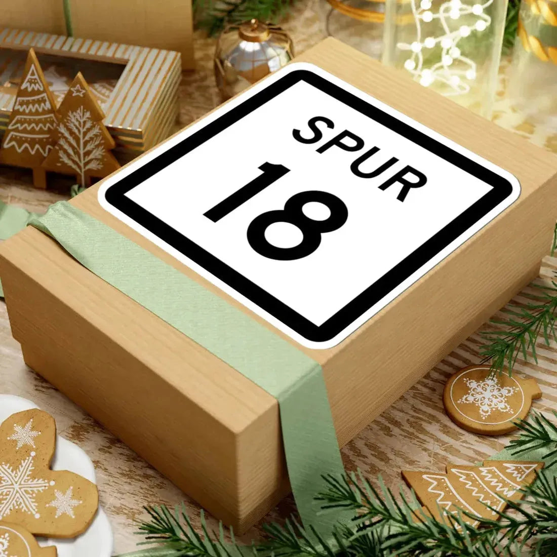 Texas Spur 18 (Texas) (Road Sign) STICKER Vinyl Kiss-Cut Decal - The Sticker Space