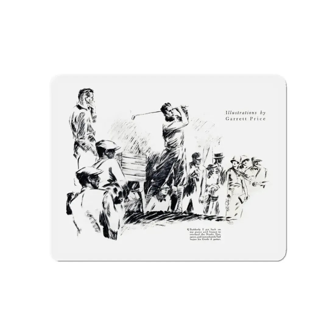That Same Old Golf Story (1), College Humor, September 1926 (Magazine Illustration) Refrigerator Magnet 5 Inch Die-Cut - The Sticker Space