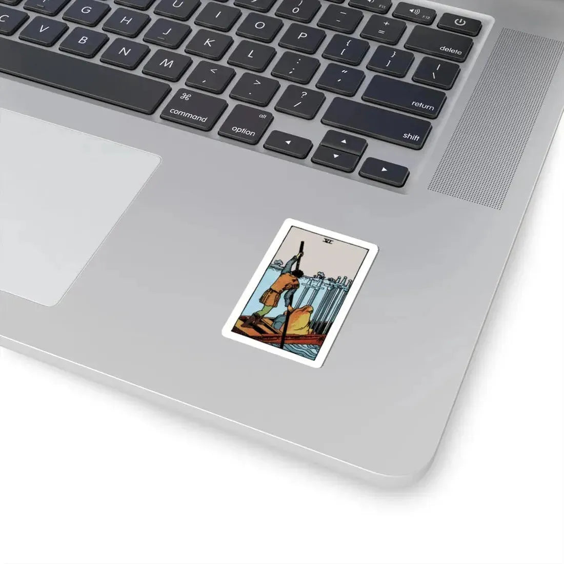 The 6 of Swords (Tarot Card) STICKER Vinyl Kiss-Cut Decal - The Sticker Space