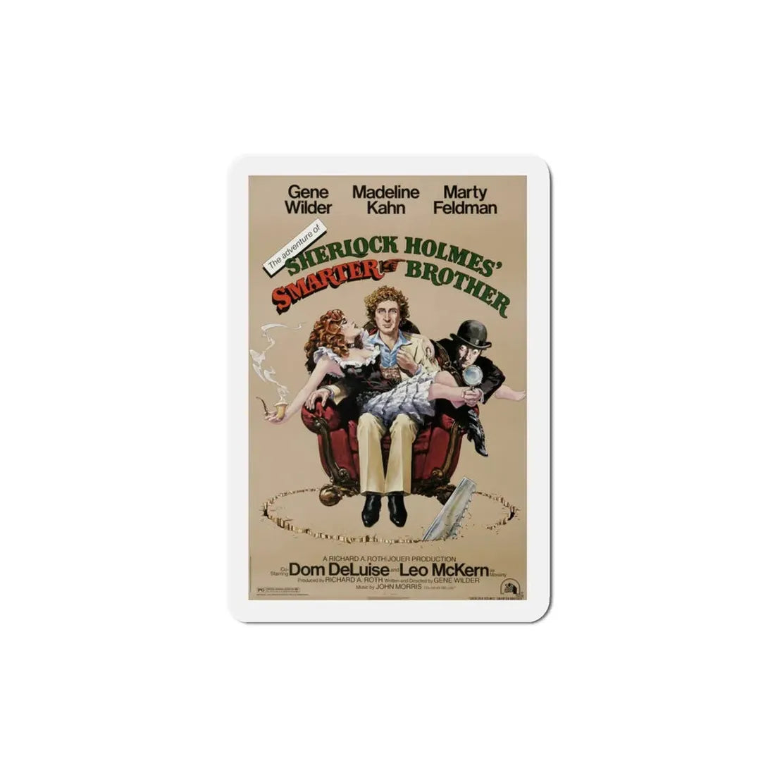 The Adventure of Sherlock Holmes' Smarter Brother 1975 Movie Poster Refrigerator Magnet 4 Inch - The Sticker Space