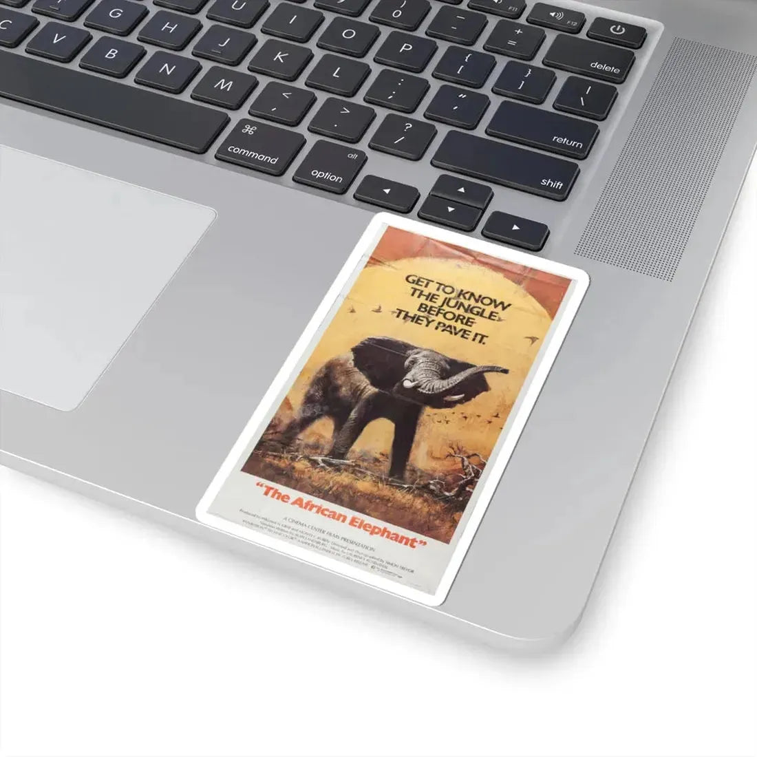 The African Elephant 1971 Movie Poster - STICKER Vinyl Kiss-Cut Decal - The Sticker Space