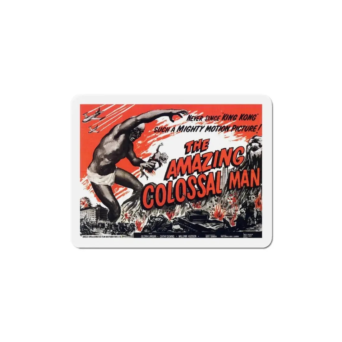 The Amazing Colossal Man 1957 Movie Poster Refrigerator Magnet 6 Inch - The Sticker Space