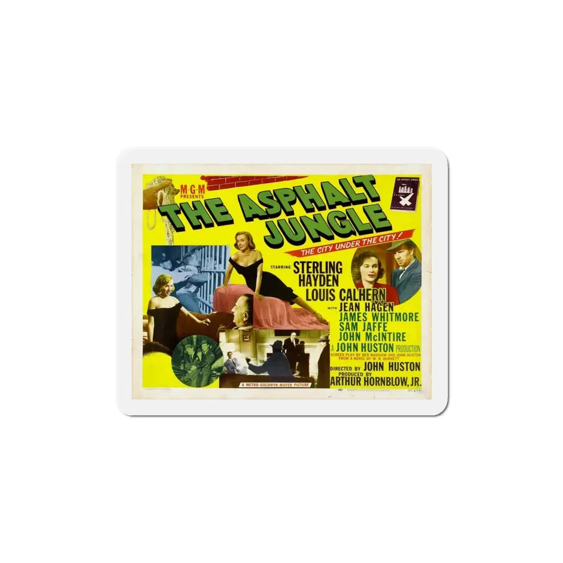 The Asphalt Jungle 1950 v2 Movie Poster Refrigerator Magnet 6 Inch - The Sticker Space