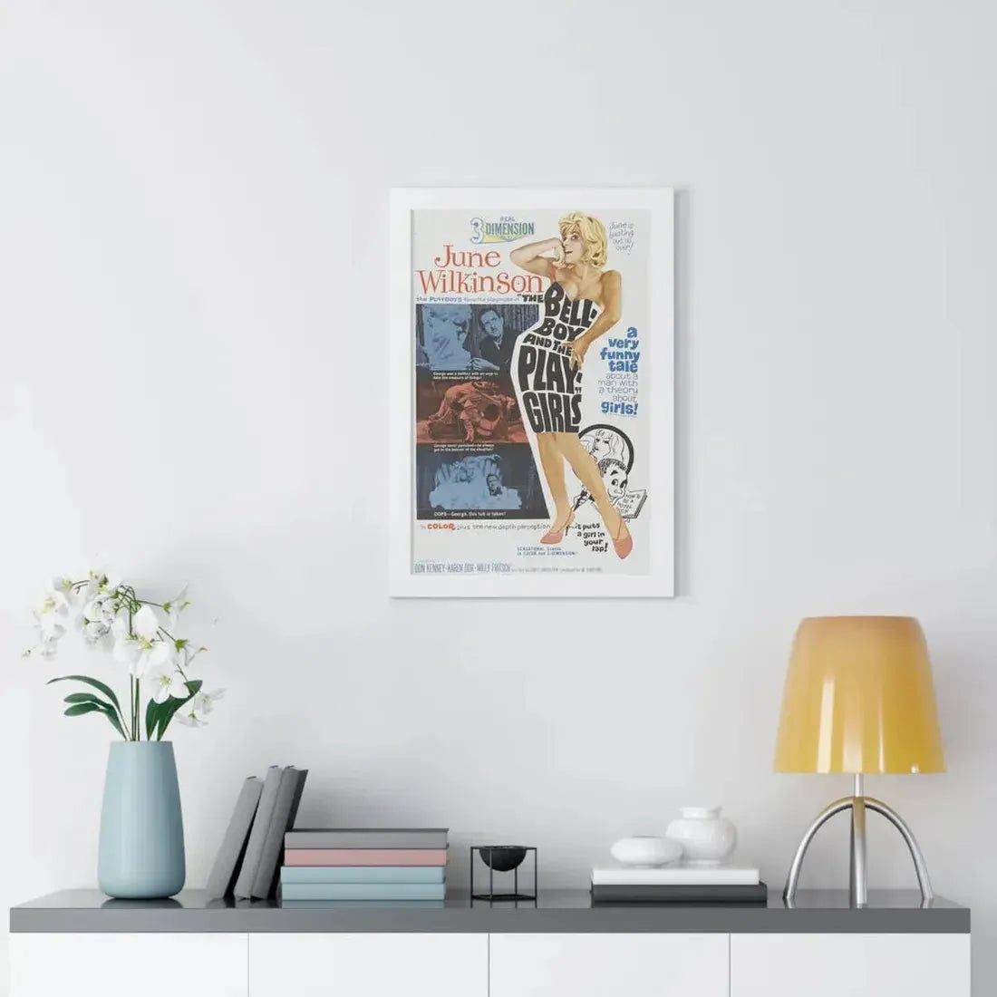 THE BELL-BOY AND THE PLAYGIRLS 1962 - Framed Movie Poster - The Sticker Space