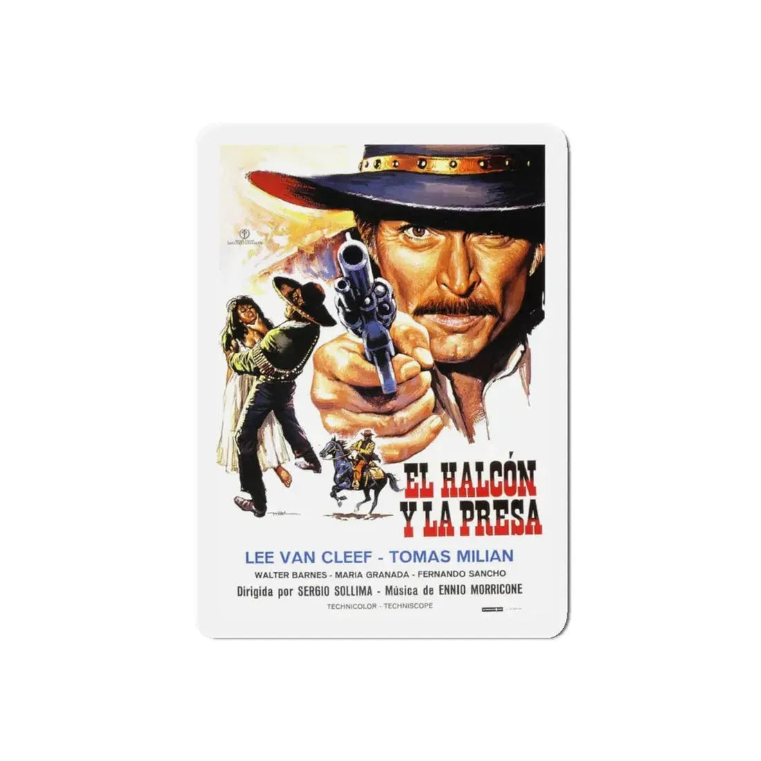 THE BIG GUNDOWN (SPANISH) 1966 Movie Poster - Refrigerator Magnet 5 Inch Die-Cut - The Sticker Space