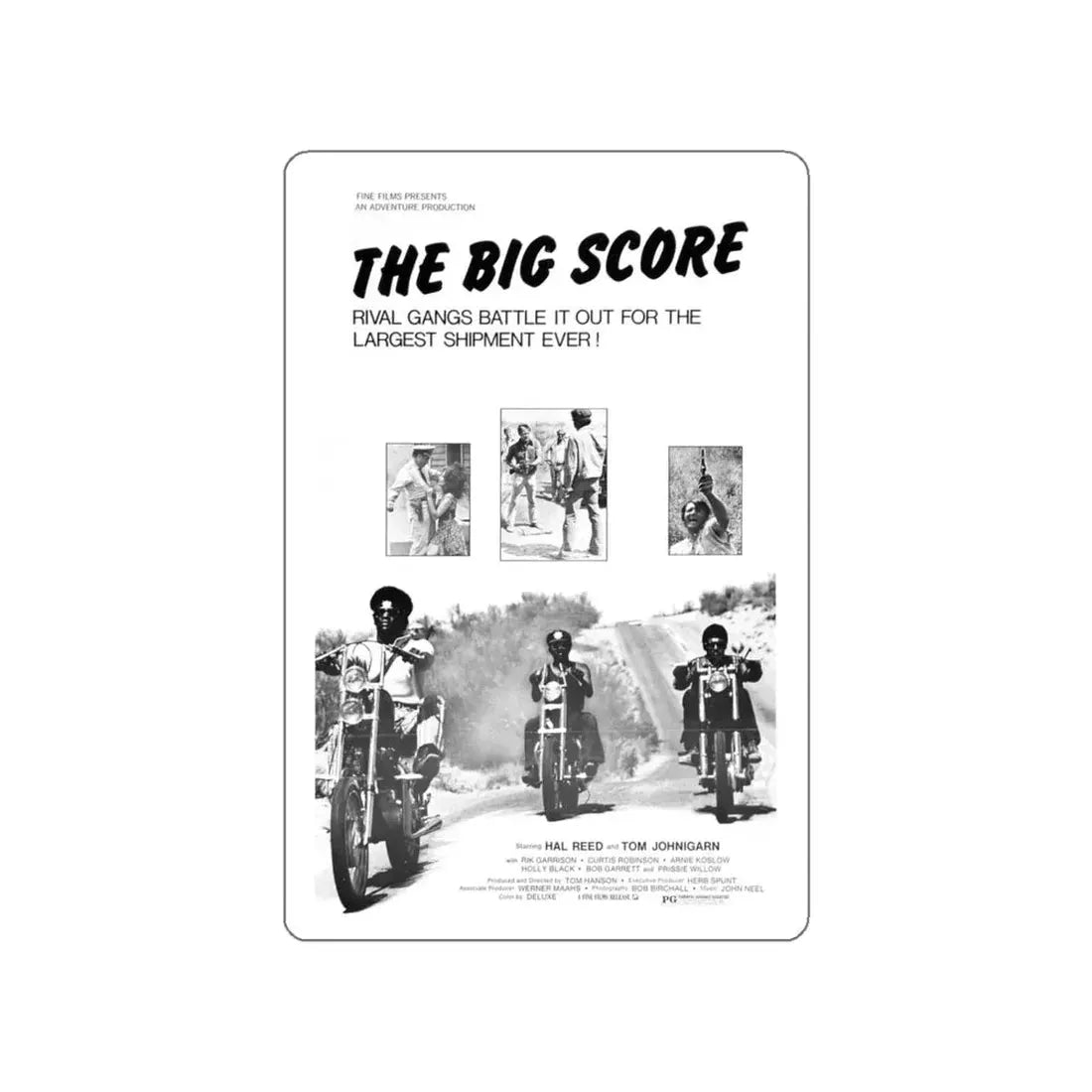 THE BIG SCORE 1983 Movie Poster STICKER Vinyl Die-Cut Decal 5 Inch - The Sticker Space