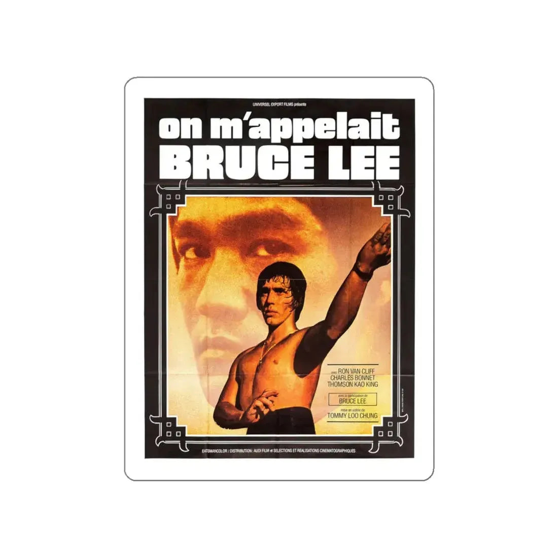THE BLACK DRAGON'S REVENGE (FRENCH) 1975 Movie Poster STICKER Vinyl Die-Cut Decal 5 Inch - The Sticker Space