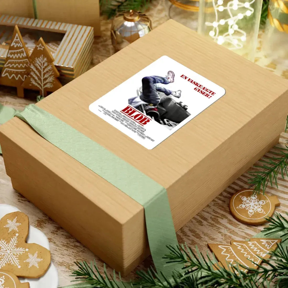 THE BLOB (DANISH) 1988 Movie Poster - STICKER Vinyl Kiss-Cut Decal - The Sticker Space