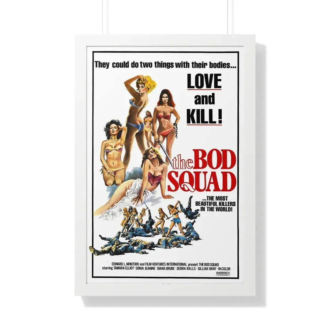 THE BOD SQUAD (VIRGINS OF THE SEVEN SEAS) 1974 - Framed Movie Poster 20" x 30" White - The Sticker Space