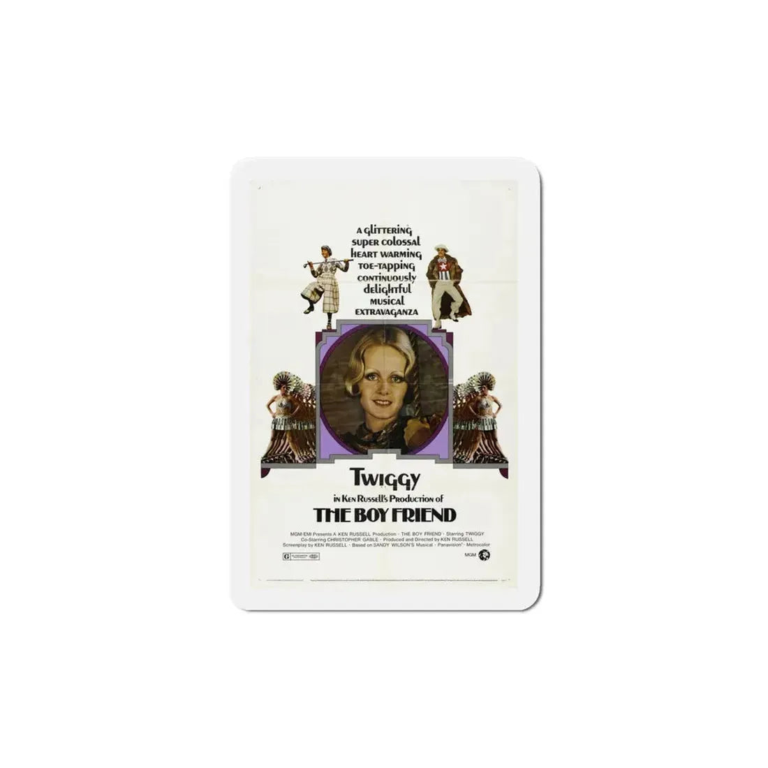 The Boy Friend 1971 Movie Poster Refrigerator Magnet 6 Inch - The Sticker Space